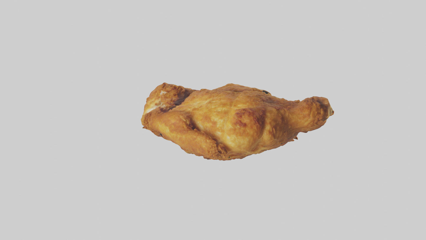 Chicken fried chicken model VR / AR / low-poly