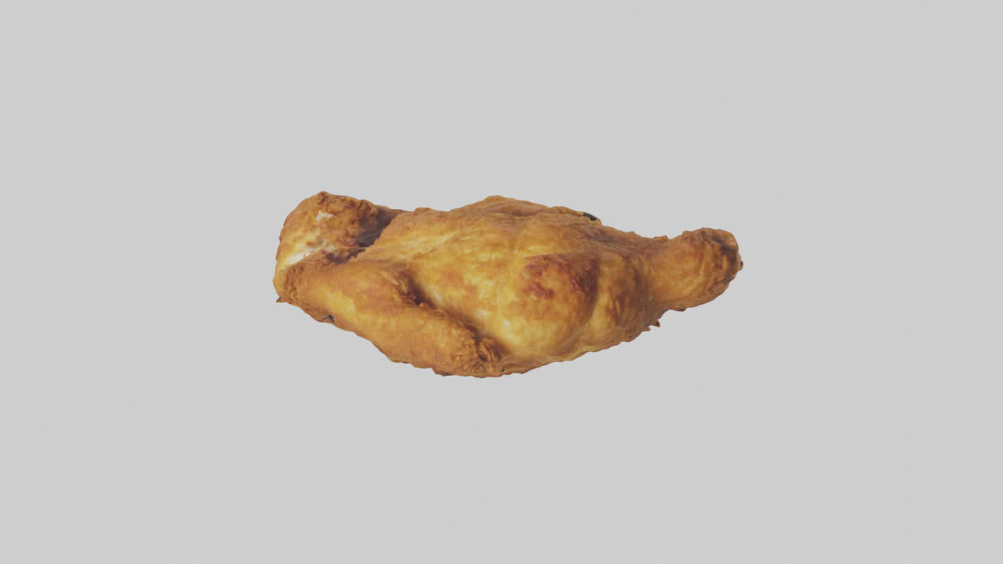 Chicken fried chicken model VR / AR / low-poly