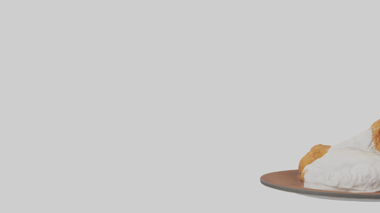 Chicken fried chicken model VR / AR / low-poly