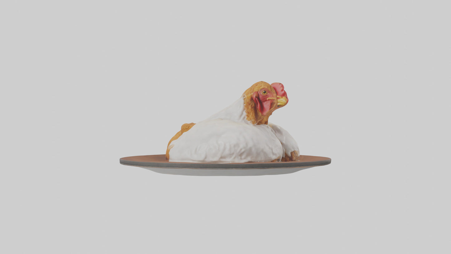 Chicken fried chicken model VR / AR / low-poly