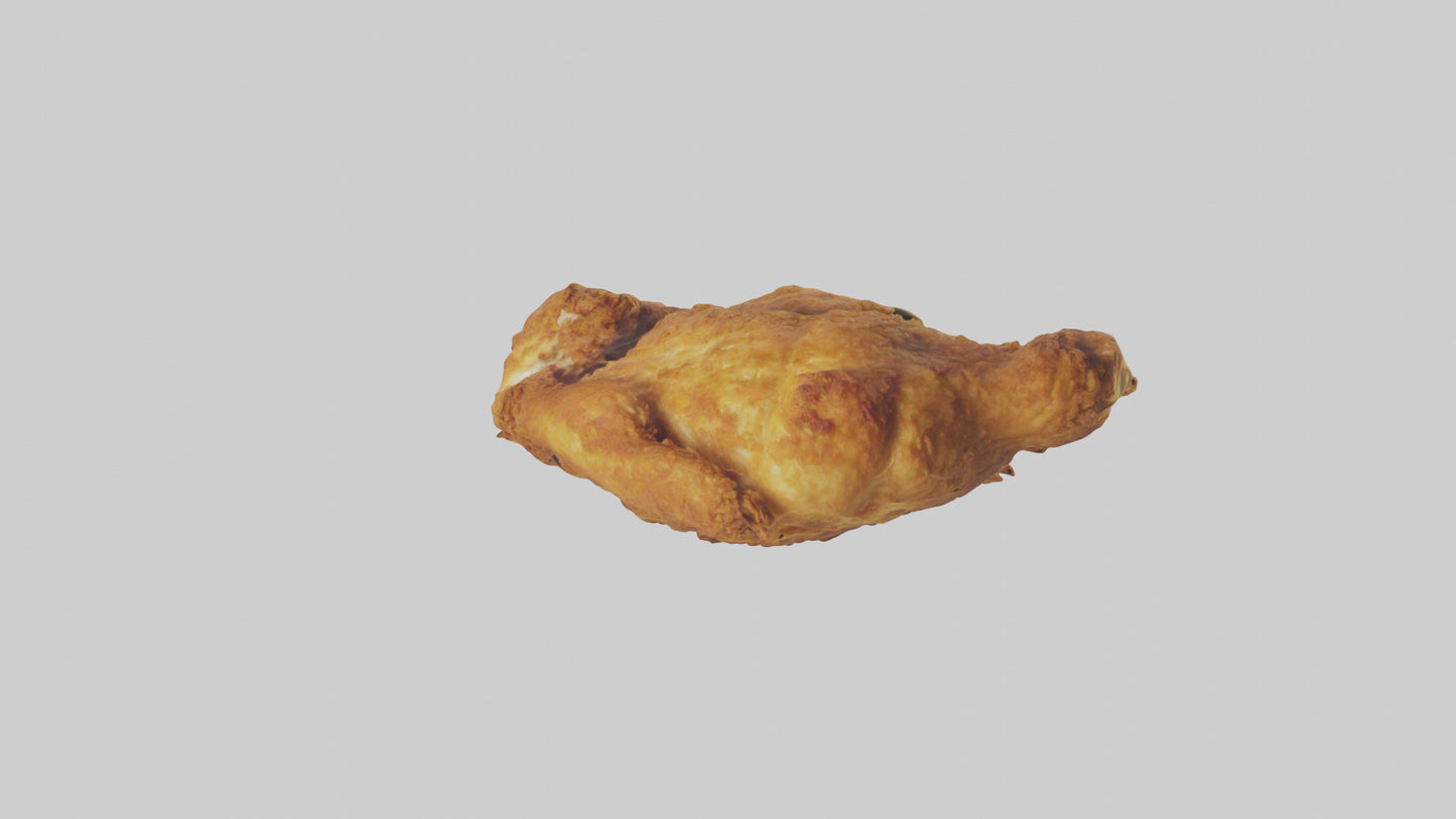 Chicken fried chicken model VR / AR / low-poly