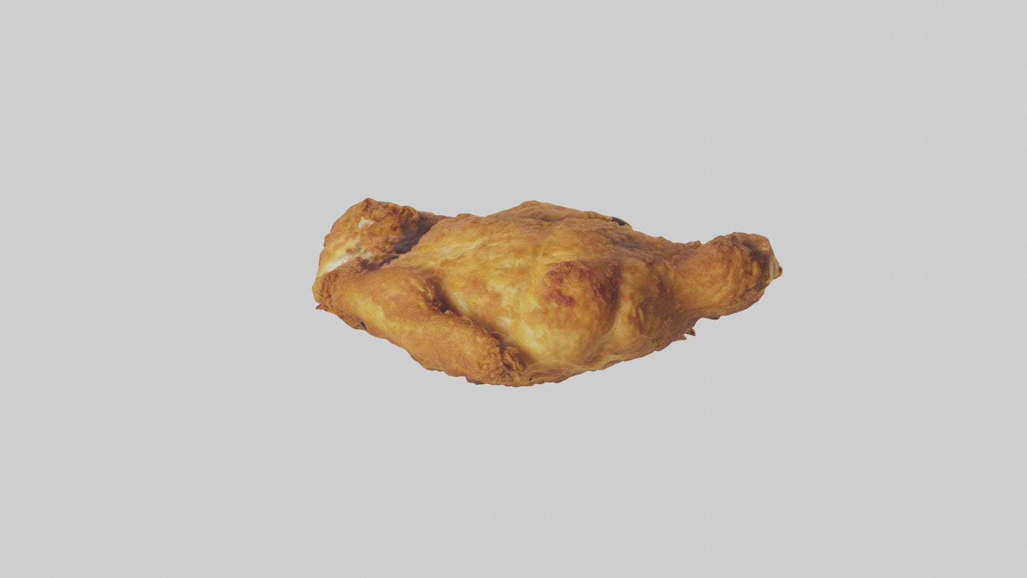 Chicken fried chicken model VR / AR / low-poly