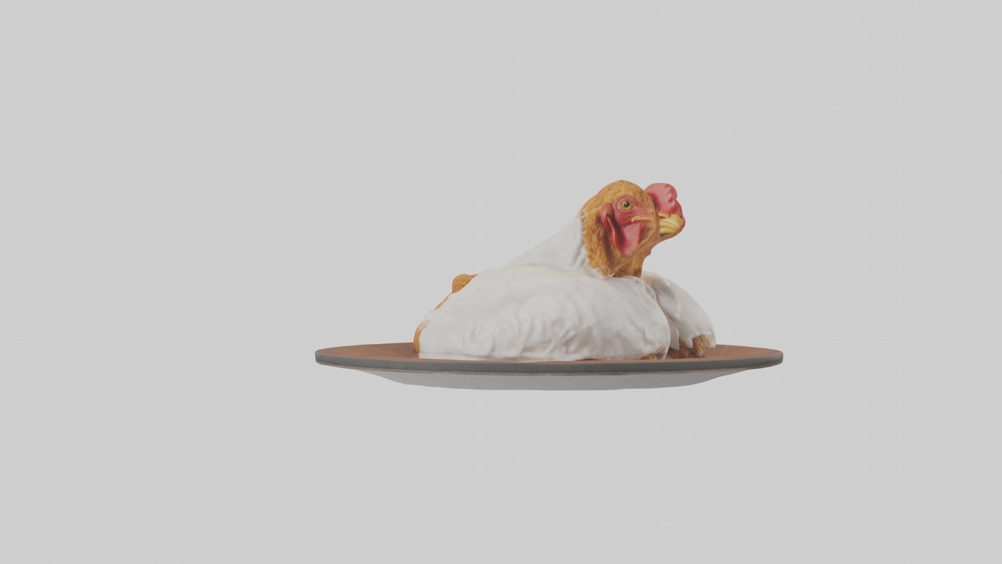 Chicken fried chicken model VR / AR / low-poly