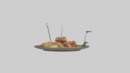 Chicken fried chicken model VR / AR / low-poly
