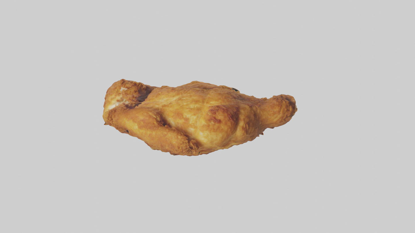 Chicken fried chicken model VR / AR / low-poly