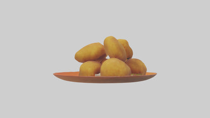 Chicken nuggets model VR / AR / low-poly