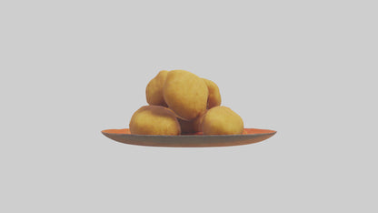 Chicken nuggets model VR / AR / low-poly