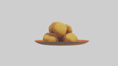 Chicken nuggets model VR / AR / low-poly