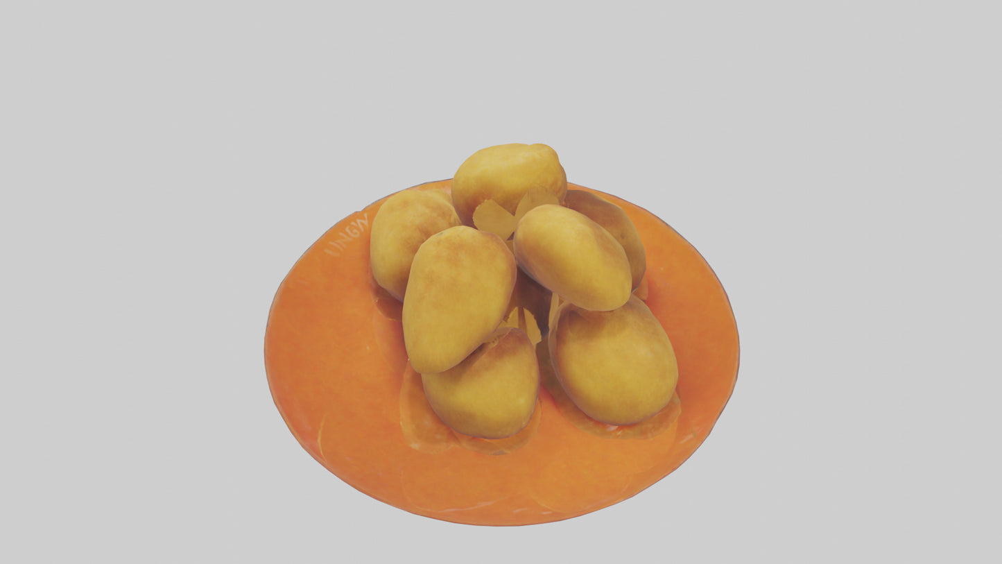 Chicken nuggets model VR / AR / low-poly