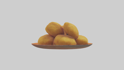 Chicken nuggets model VR / AR / low-poly