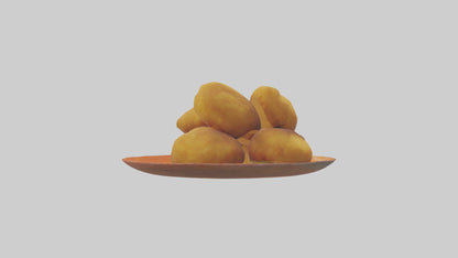 Chicken nuggets model VR / AR / low-poly