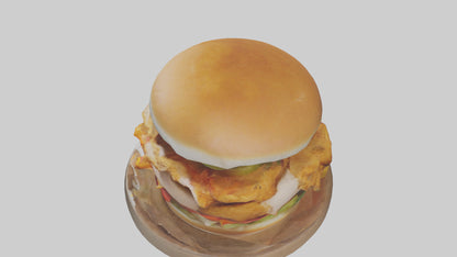 3D model Chicken sandwich model VR / AR / low-poly