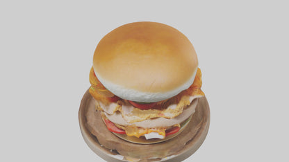 3D model Chicken sandwich model VR / AR / low-poly