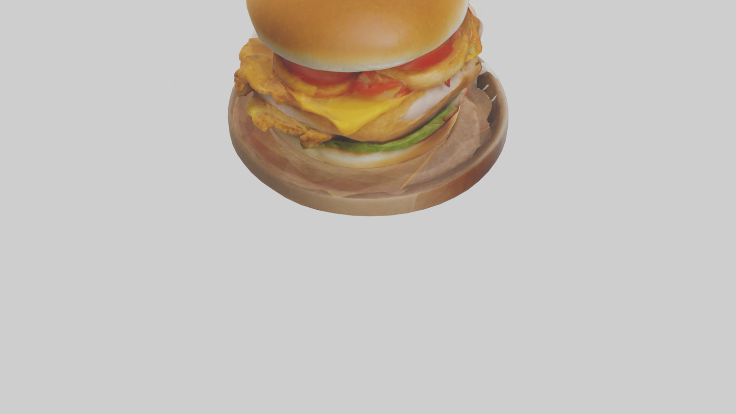 3D model Chicken sandwich model VR / AR / low-poly