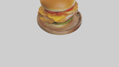 3D model Chicken sandwich model VR / AR / low-poly