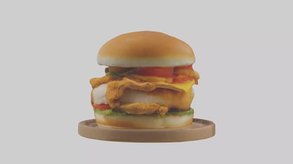 3D model Chicken sandwich model VR / AR / low-poly