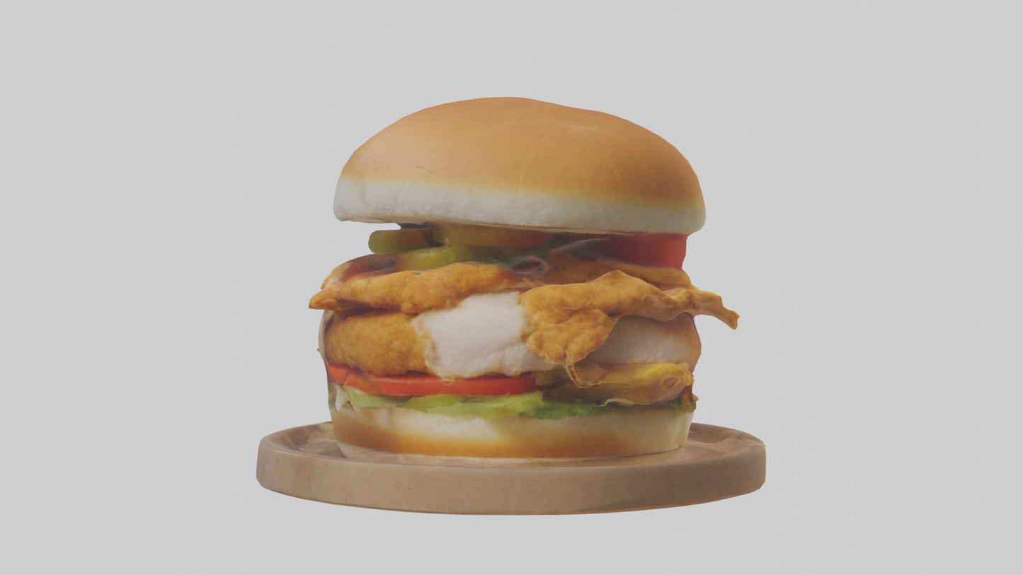 3D model Chicken sandwich model VR / AR / low-poly