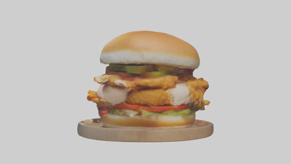 3D model Chicken sandwich model VR / AR / low-poly