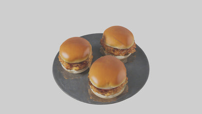 3D model Chicken sliders model VR / AR / low-poly