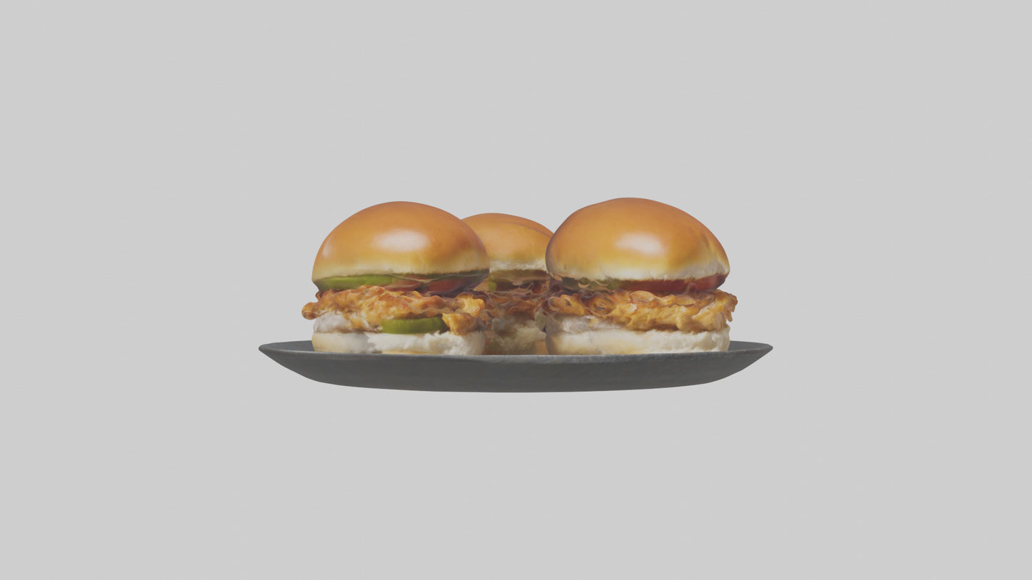 3D model Chicken sliders model VR / AR / low-poly