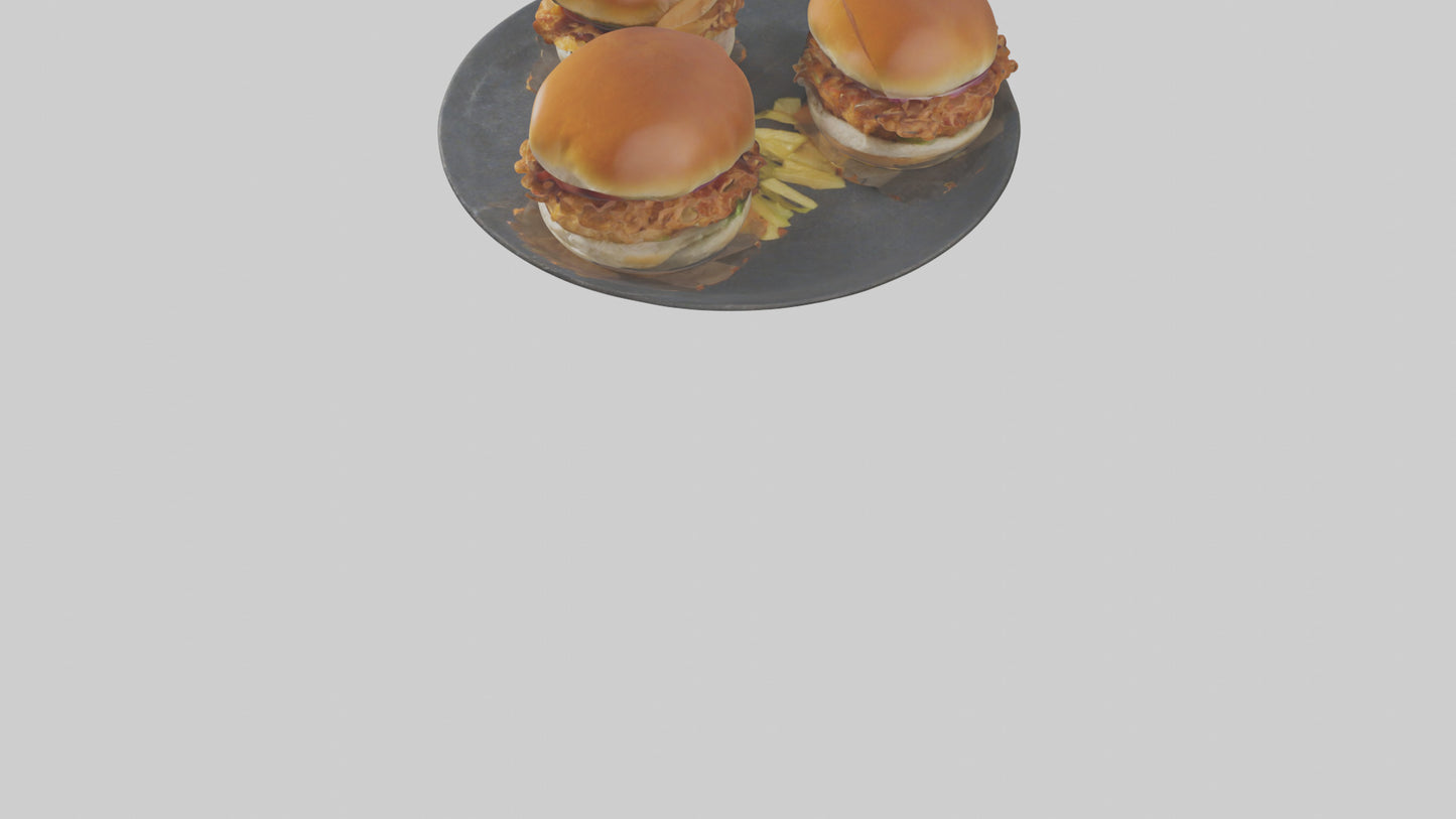 3D model Chicken sliders model VR / AR / low-poly