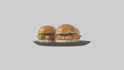 3D model Chicken sliders model VR / AR / low-poly