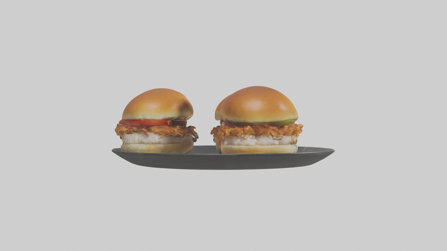 3D model Chicken sliders model VR / AR / low-poly