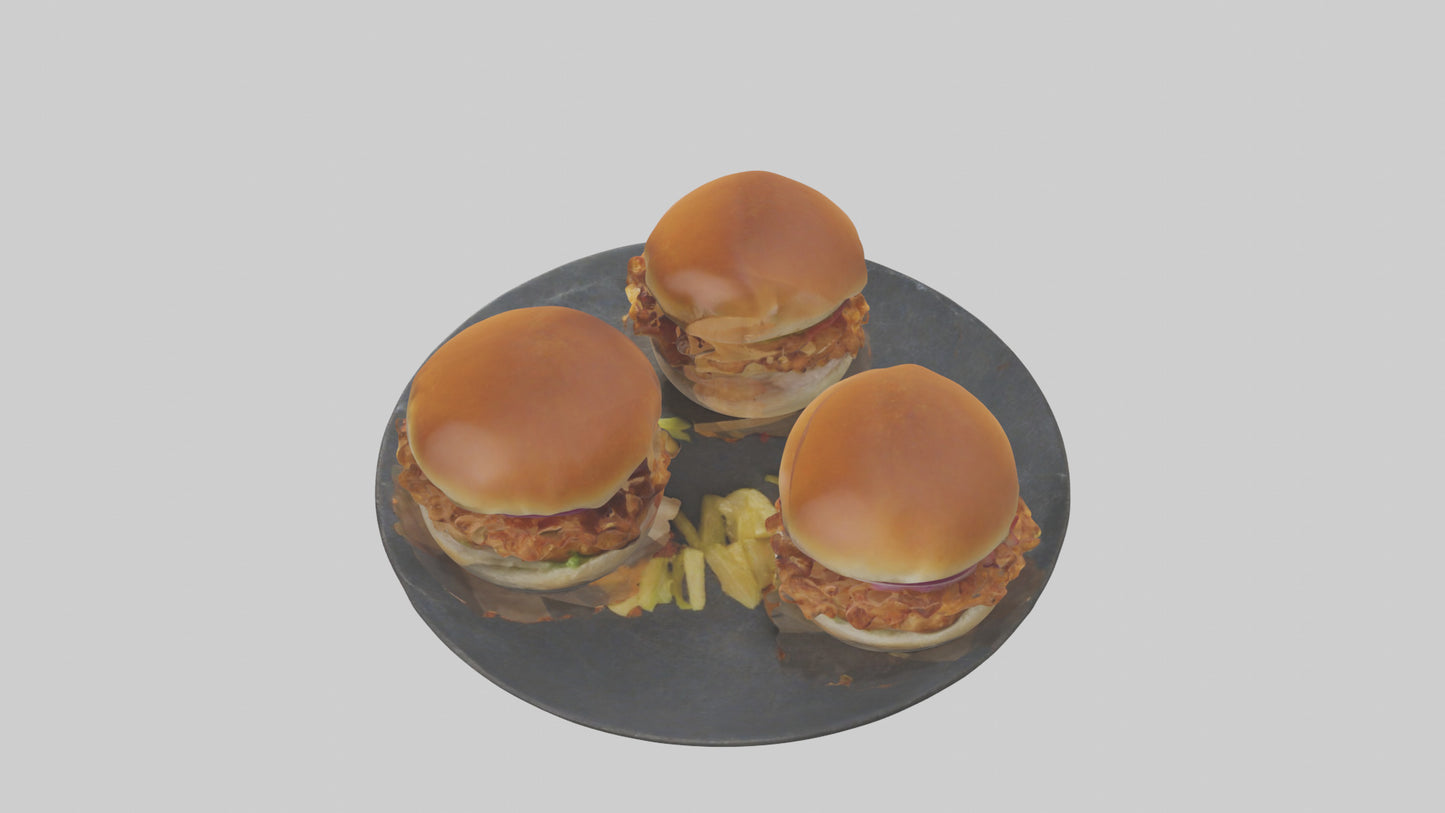 3D model Chicken sliders model VR / AR / low-poly