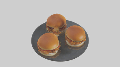 3D model Chicken sliders model VR / AR / low-poly