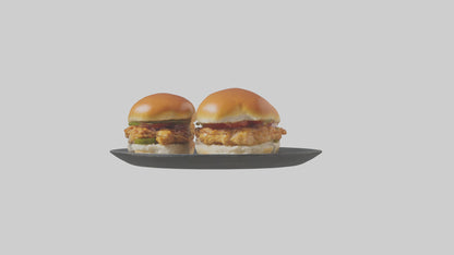 3D model Chicken sliders model VR / AR / low-poly