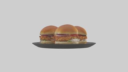 3D model Chicken sliders model VR / AR / low-poly