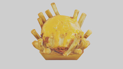 Chicken wings platter model VR / AR / low-poly