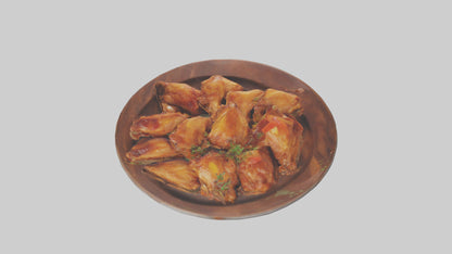 Chicken wings platter model VR / AR / low-poly