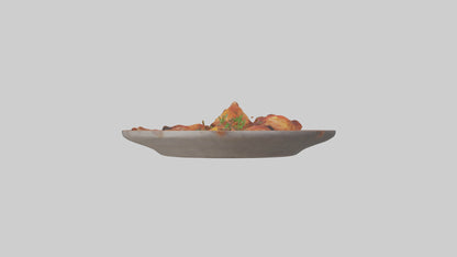 Chicken wings platter model VR / AR / low-poly