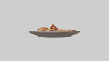 Chicken wings platter model VR / AR / low-poly