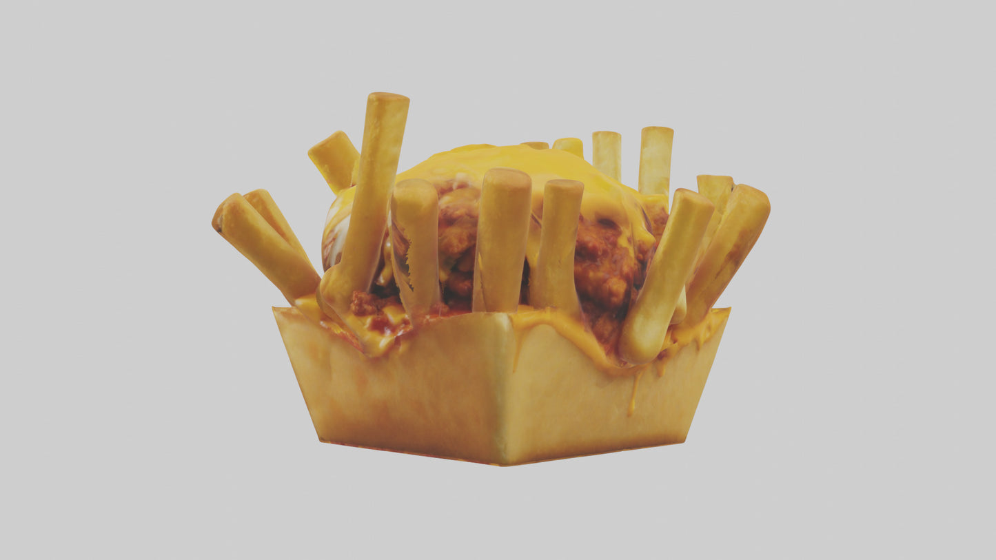 Chicken wings platter model VR / AR / low-poly