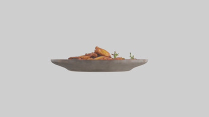 Chicken wings platter model VR / AR / low-poly