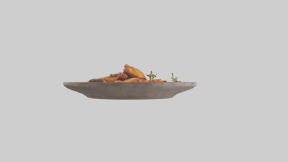 Chicken wings platter model VR / AR / low-poly