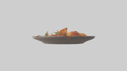 Chicken wings platter model VR / AR / low-poly