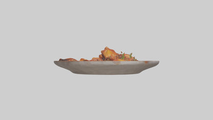 Chicken wings platter model VR / AR / low-poly