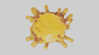 Chicken wings platter model VR / AR / low-poly