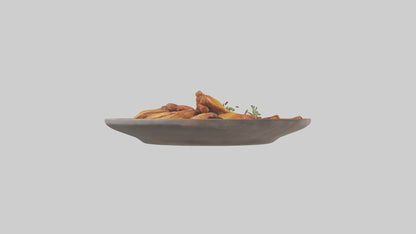 Chicken wings platter model VR / AR / low-poly