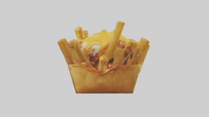 Chicken wings platter model VR / AR / low-poly