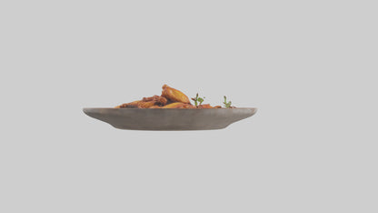 Chicken wings platter model VR / AR / low-poly