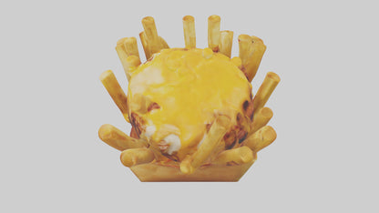 Chicken wings platter model VR / AR / low-poly