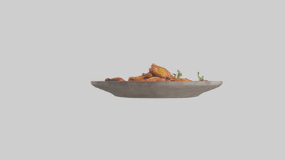 Chicken wings platter model VR / AR / low-poly