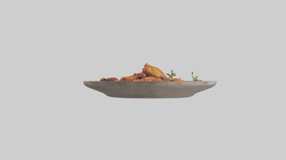 Chicken wings platter model VR / AR / low-poly