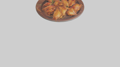 Chicken wings platter model VR / AR / low-poly