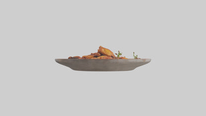 Chicken wings platter model VR / AR / low-poly