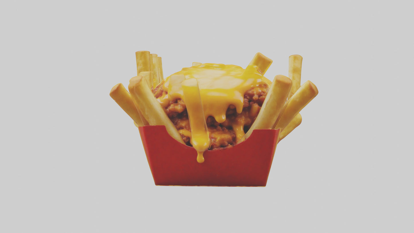 3D model Chili cheese fries model 2 VR / AR / low-poly